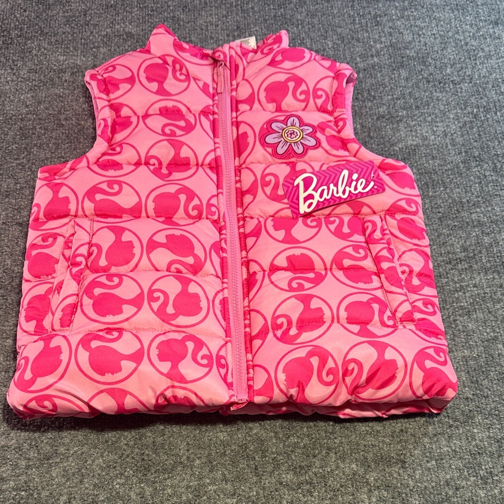 Barbie Pink Patterned Kids Vest